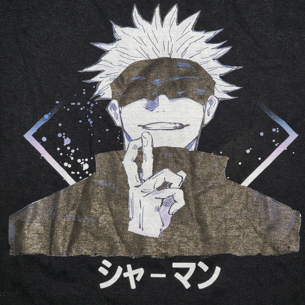 Jujutsu Kaisen SS Black Tee Satoru Gojo - Size Medium